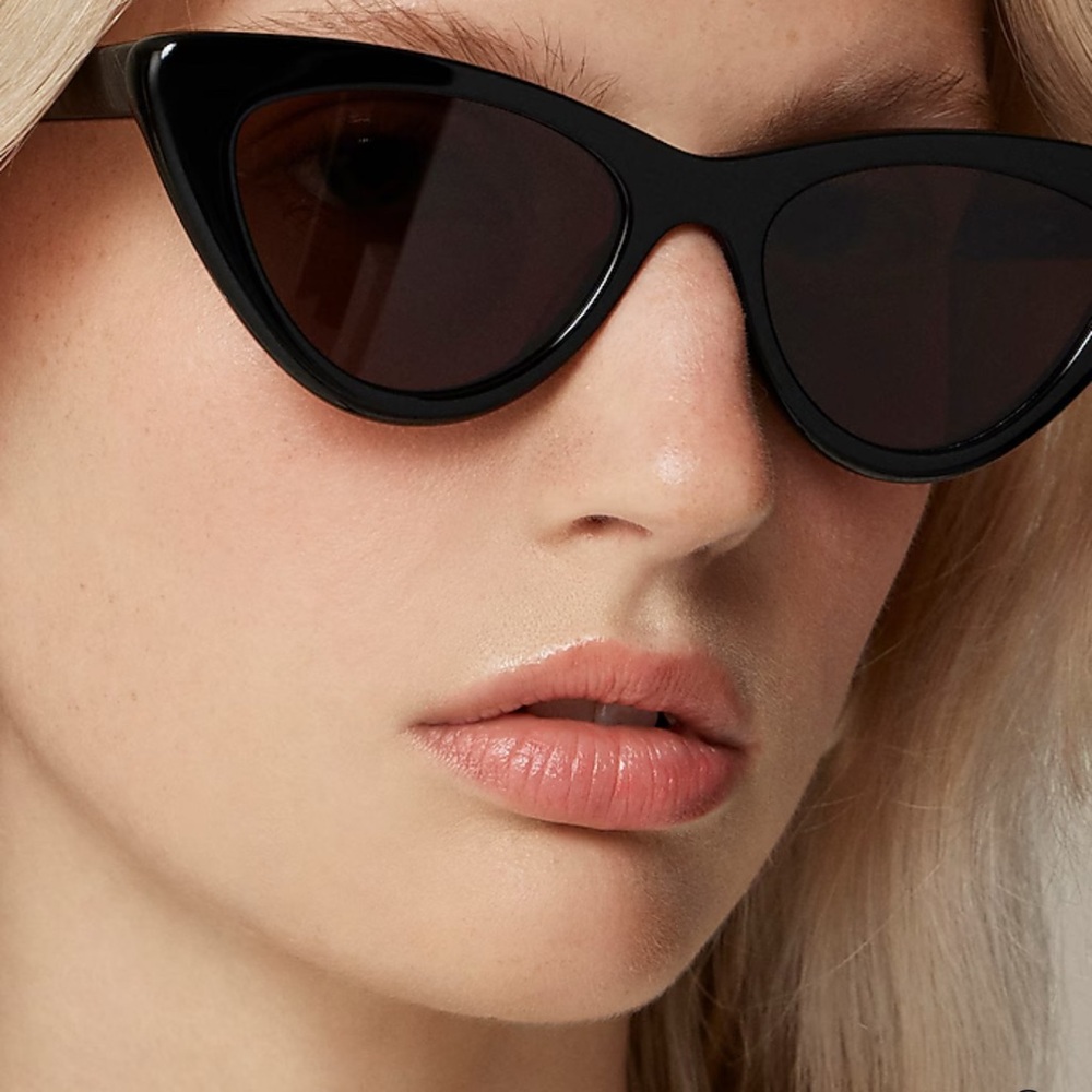 NWOT J. Crew Black Cat Eye Sunglasses Modern Design